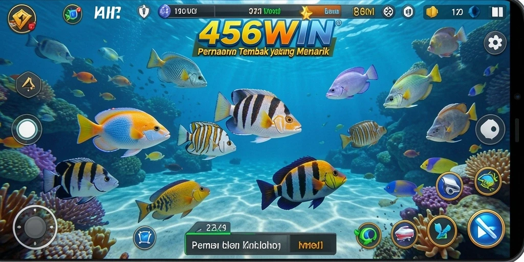 Tampilan gameplay Tembak Ikan yang mengasyikkan di 456WIN.