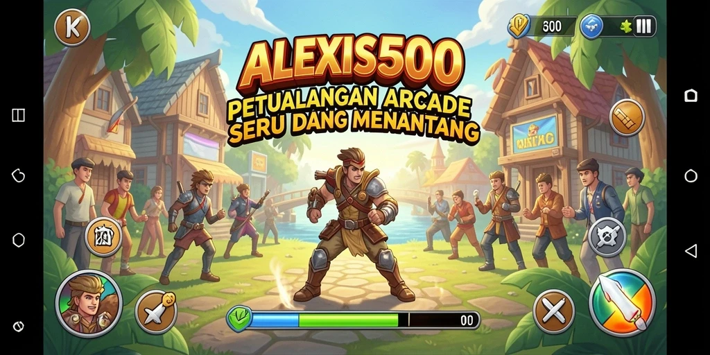 Tampilan gameplay ALEXIS500 yang penuh tindakan dan petualangan seru.