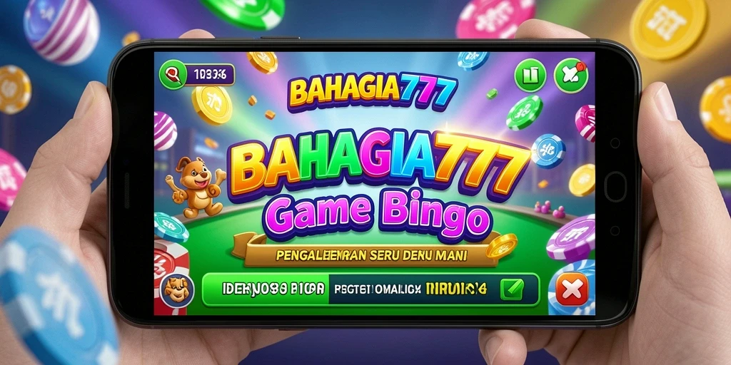 Screenshot gameplay BAHAGIA777 menunjukkan momen seru saat bermain Bingo.