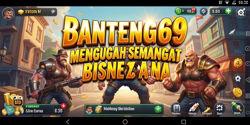 Screenshot utama BANTENG69 menampilkan gameplay seru dalam membangun bisnis.