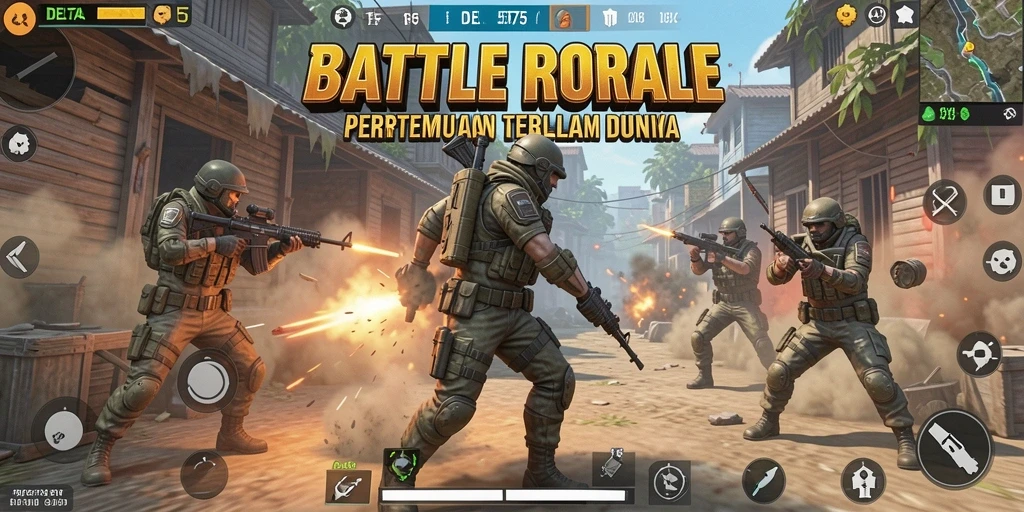 Tangkapan layar utama <strong>DELTA575</strong> menampilkan aksi mendebarkan dalam battlefield yang luas.