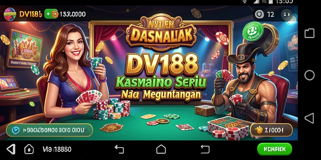Tangkapan layar gameplay DV188 yang menampilkan keseruan permainan Kasino.