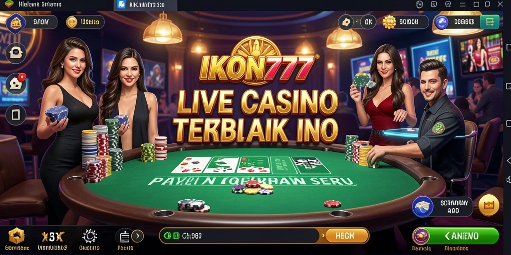 Tampilan menarik dari permainan Live Casino di IKON777.