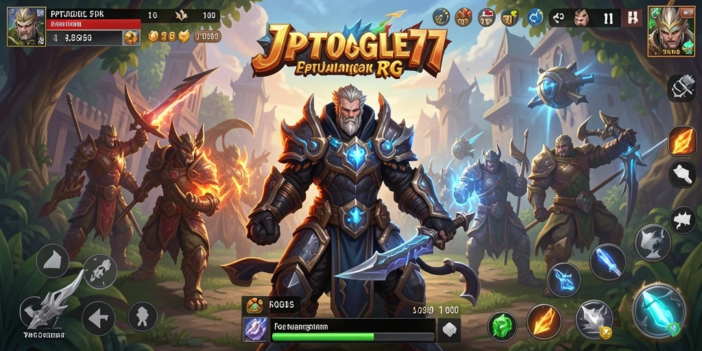 Tampilan gameplay menarik dalam JPTOGEL77 dengan suasana RPG yang mengasyikkan.