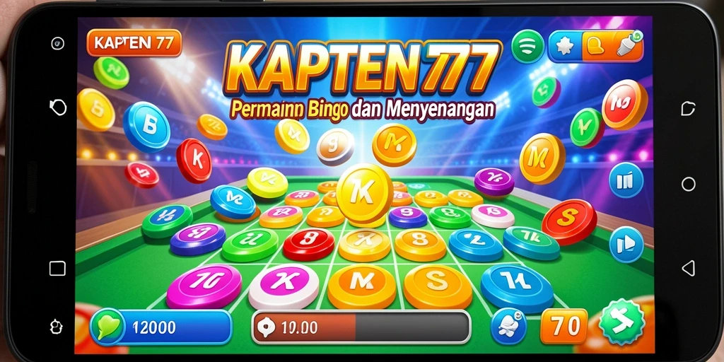 Tampilan gameplay seru dalam KAPTEN77 yang penuh warna.