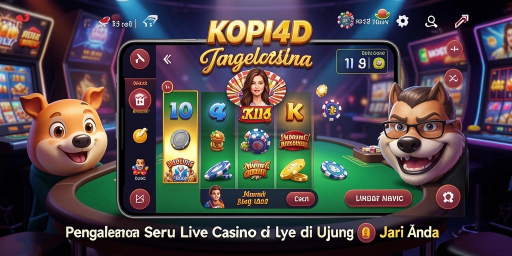 Screenshot KOPI4D menampilkan gameplay Live Casino yang seru.