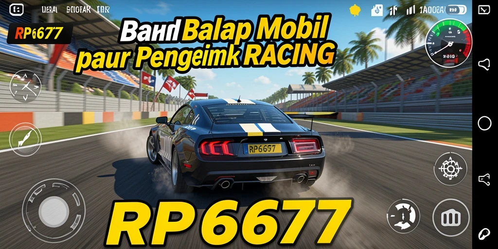 Tampilan gameplay balapan yang menegangkan di RP6677.