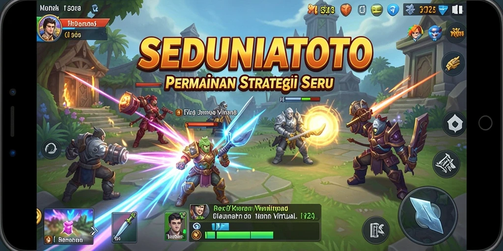 Tampilan gameplay seru dalam SEDUNIATOTO dengan elemen strategi.