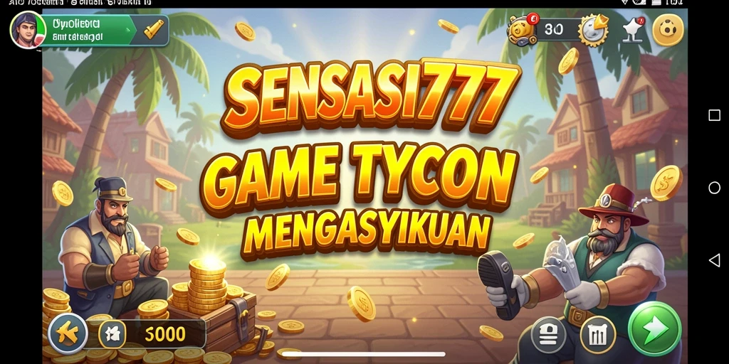 Screenshot dari gameplay SENSASI777 menunjukkan manajemen bisnis yang menyenangkan.