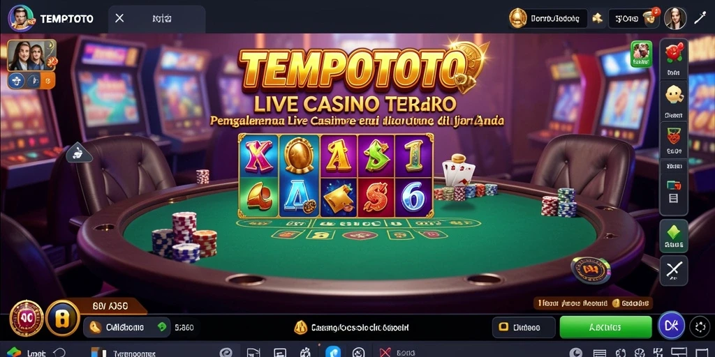 Tampilan seru gameplay Live Casino di TEMPOTOTO.
