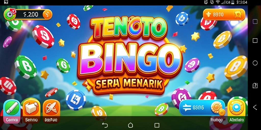 Tampilan gameplay seru dalam TENTOTO dengan interaksi Bingo.