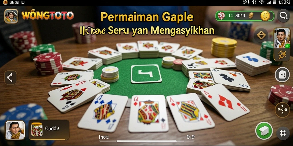 Gameplay seru dalam WONGTOTO, permainan Gaple yang menantang.